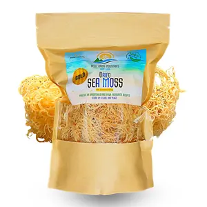 Raw Sea Moss | Wildcrafted from St. Lucia | Golden | 3.5 oz makes ~75 oz of Sea Moss Gel | Sundried | Premium Quality and Lab Tested | Natural Superfood | Organic Irish Moss