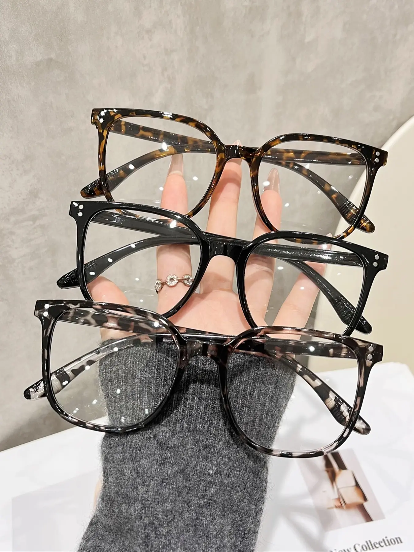 3 Pairs Unisex Square Classic Flat Fashion Eyeglasses, Clear Lenses, Stylish Square Frames, Ideal for Outdoor Activities, Office, Vacation Accessories, All Seasons Use, Casual Eyeglasses