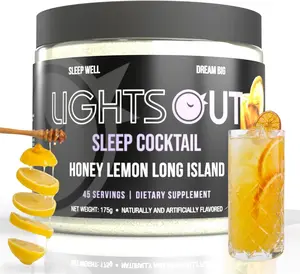 EarlyBird Lights Out Sleep Powder, Honey Lemon Calm Sleep Drink Mix with PharmaGABA, Magnesium & L-Theanin, Natural Sleep Aid for Adults, Calming Drink Mix for Relaxation & Deeper Sleep