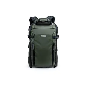 Vanguard VEO SELECT 45BFM Camera Backpack – Green, Front-Opening, Multi-Access, 10.5" Tablet Storage, Tripod Carry