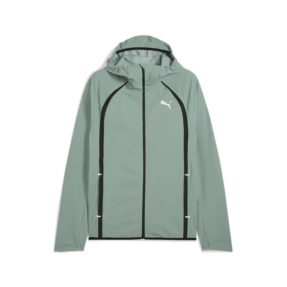 PUMA Mens Run Ultraweave Raincell Jacket Athletic Outerwear Casual - Green