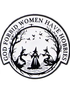 Women's Brooch, Mystical Witch Vintage Enamel Pin, Fashion Daily Accessory & Gift, Durable Design Showcases Style, Punk Cartoon Pattern, Durable Metal Pins, Lapel Pin, Brooch Pin Clip