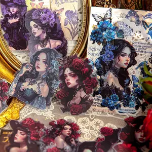 Vintage Gothic Girl Series Sticker, 30pcs/bag Waterproof Self Adhesive Decor Paper, Decor Sticker for Gift Greeting Card & Water Bottle & Laptop, Ornaments, Sticker Packs