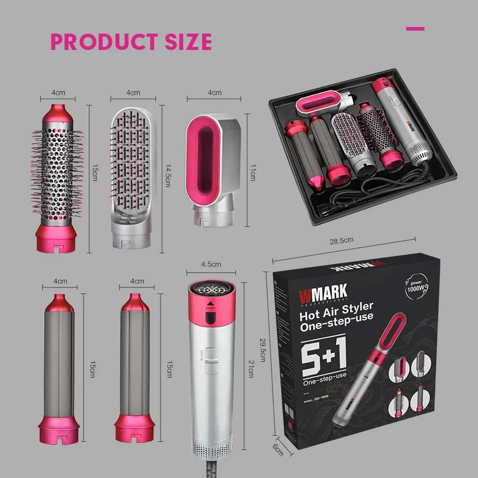 NG-1000 5 In 1 Hot Air Brush