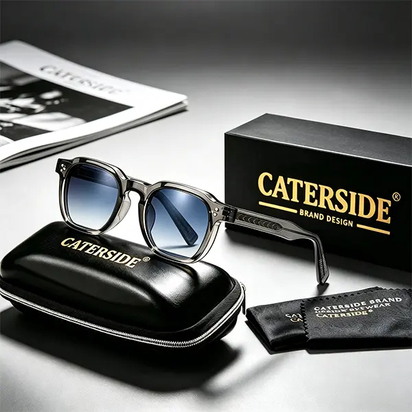 CATERSIDE Men's Classic Square Sunglasses, Vintage Punk Style with Tinted Lenses, UV400 Sun Protective Fashion Accessories, Classic Sunglasses, Sun Protective Sunglasses