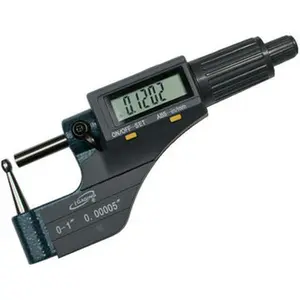 iGaging IP40 Protective Rating Digital Tube Thickness Micrometer II, 0-1” / 0-25Mm Hand Measuring Tool with Micro USB, Absolute/Incremental Setting, Criterion A for ESD for Tools & Hardware Applications