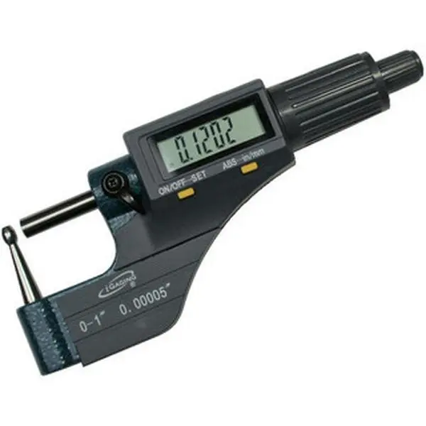 iGaging IP40 Rated Digital Tube Thickness Micrometer II, 0-1”/0-25Mm Hand Measuring Tool with Micro USB, LCD Screen, Batteries, Absolute/Incremental Setting, Criterion A ESD for Tools & Hardware