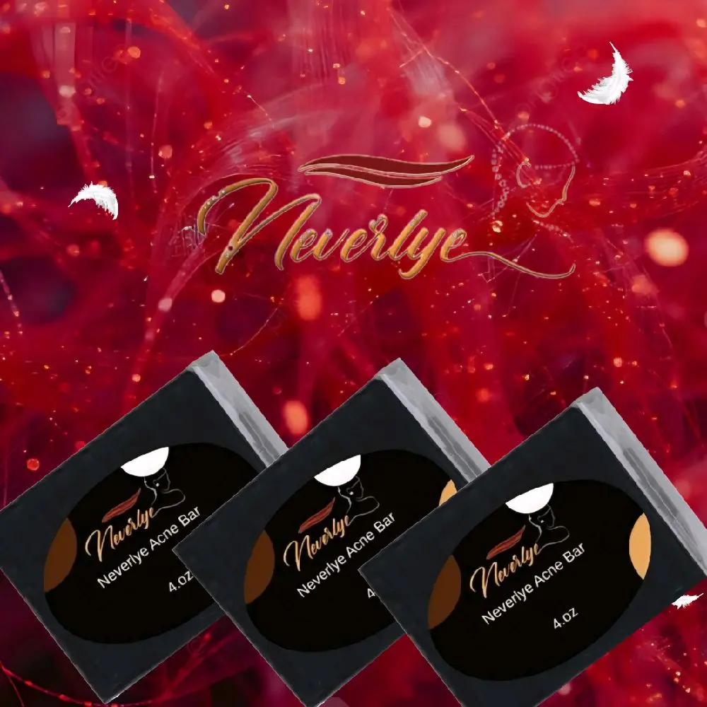 Neverlye Acne Soap Bar Skin Repair 3pcs 4oz for Effective Acne Treatment Sensitive Skin Charcoal Facial Wash Cleansing