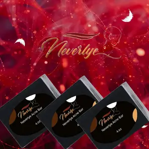 Neverlye Acne Soap Bar Skin Repair 3pcs 4oz for Effective Acne Treatment Sensitive Skin Charcoal Facial Wash Cleansing