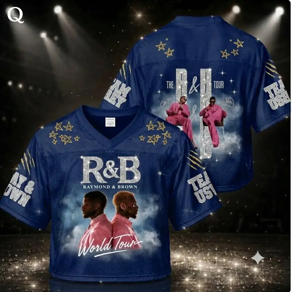 R&B World Tour 2026 Baseball Jersey, Retro Concert Graphic Shirt, Music Festival Streetwear, Unisex Hip Hop Fan Apparel Gift