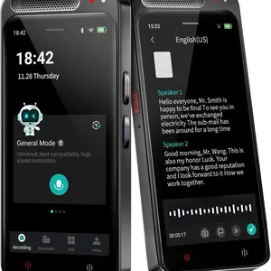 AI Voice Recorder, 80GB Digital Device with Unlimited Transcription, Summarization, Translation, 13-Language Voice-to-Text Support, and Playback for Lectures