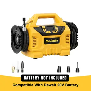 Cordless Tire Inflator Compatible with Dewalt 20V Battery(Tool Only), 160 PSI High Pressure Portable Air Compressor with Digital Gauge For Balls, Tires, Swim Toys