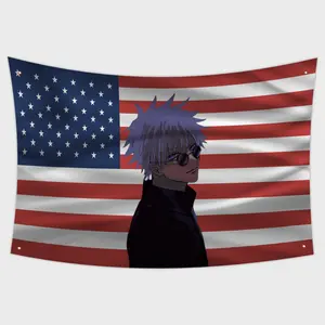 Satoru Gojo Anime Flag 3x5 Ft Jujutsu Kaisen Wall Tapestry Art Decor