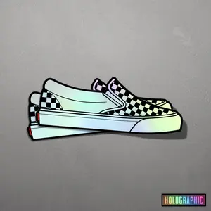 Slip-On Shoe Sticker Pack - Waterproof Holographic Retro Skater Decals
