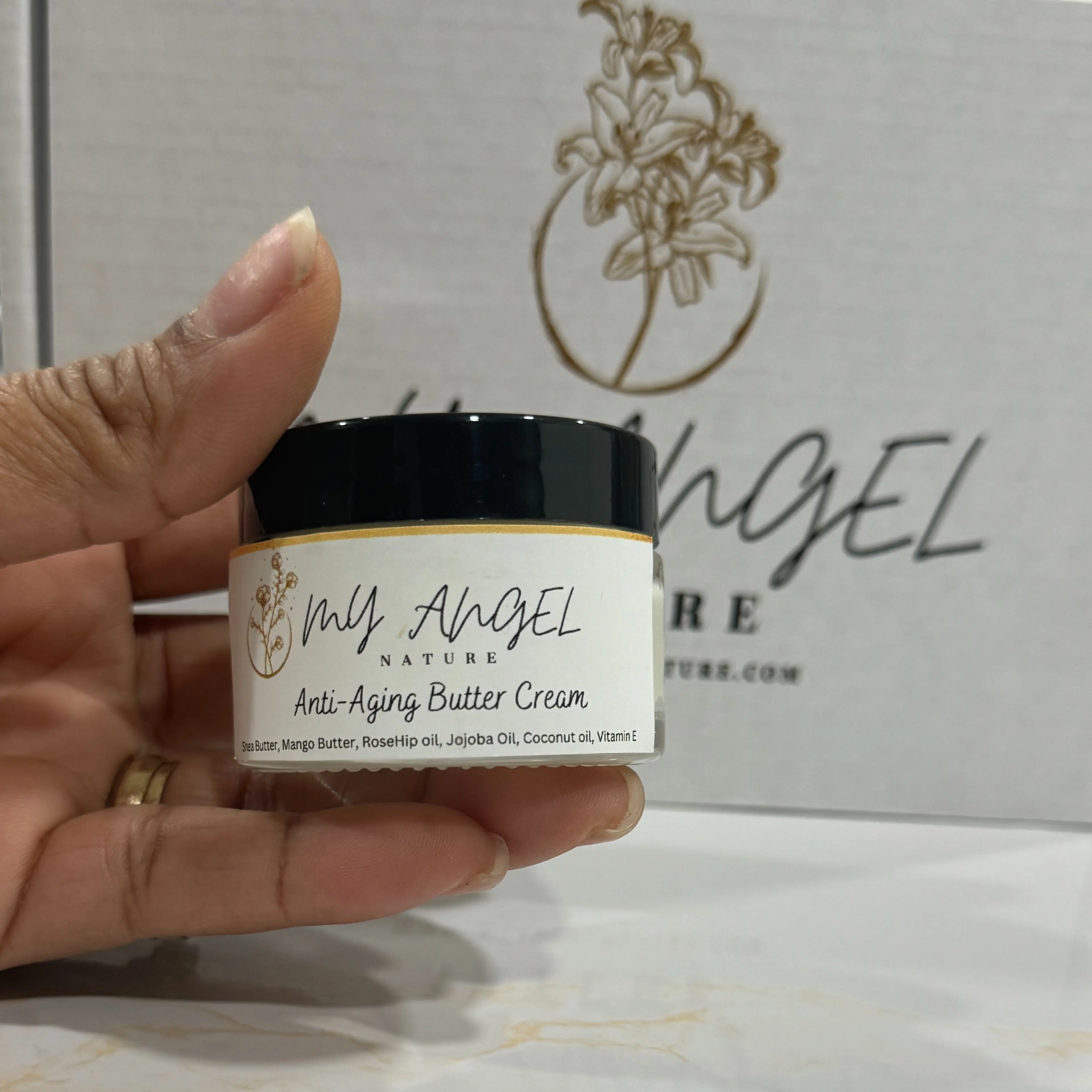 My Angel Nature Organic Anti-Aging Face Butter Cream 30g - Gentle Radiant Skin Repair Moisture Hydrating Formula with Natural Ingredients
