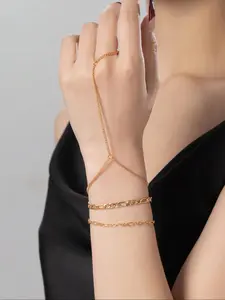 3-Piece Fashion Vacation-Inspired Women's Finger Bracelet Set, Ideal for Everyday Wear, Versatile and Minimalist Hand Accessories