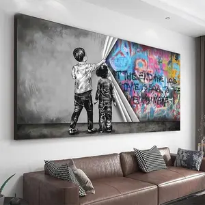 Modern Child Graffiti Abstract Wall Art Poster - Vibrant Living Room Decoration