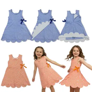 Summer Checkerboard Pattern Girls Dress |  Athletic Tennis Skirt Outfit for Kids