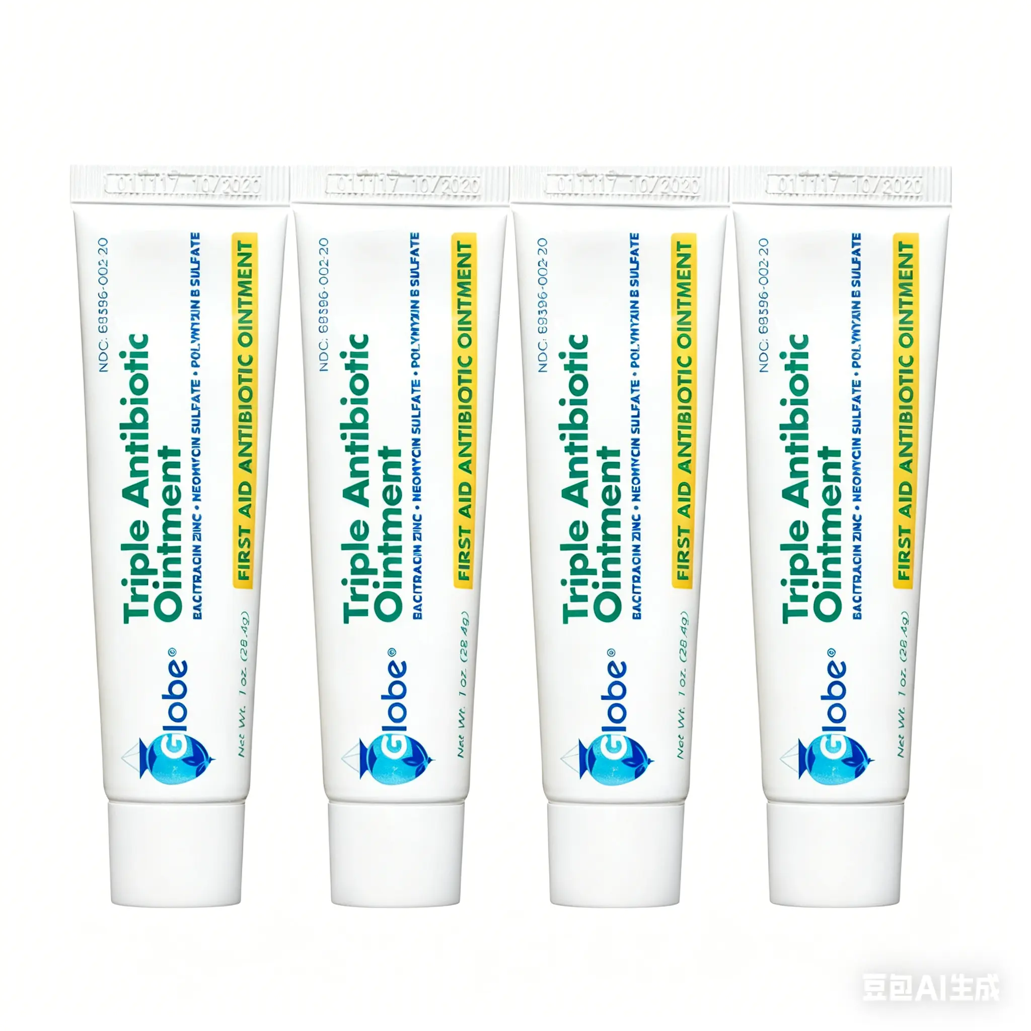 First Aid Triple Ointment with Zinc, 1oz per Tube (4 Tubes, Total 4oz) – Over-the-Counter Packaged Cut & Wound Healing Ointment for Gentle Daily Minor Skin Repair Healthcare Treatment