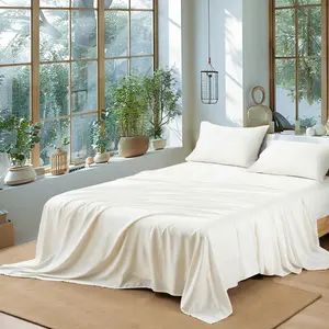 xl-Sheet Set Queen Size, 4 Piece Cooling Sheets for Hot Sleepers, Silky Soft and Breathable Eucalyptus Bed Sheets with Deep Pocket, Luxury Bedding Set for Summer, Light Grey