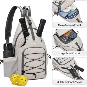 Pickleball Tote Bag for Women Men with Paddle Cover Pocket External Ball Bag and Adjustable Shoulder Strap Fence Hook gym  bag boom