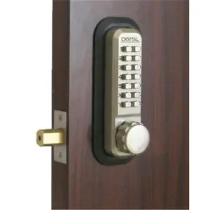 212 MAIN Lockey 2210-WH-DC Mechanical Keyless Double-Sided Combination Deadbolt Lock - White, Stainless Steel (for Motorcycle Locks & Security)