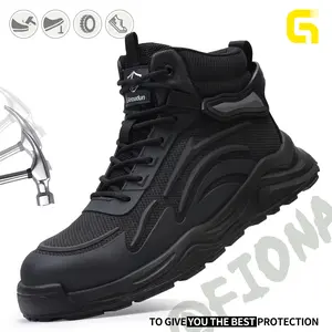 Men's safety shoes are impact-resistant and puncture-resistant, with a high heel for protecting the ankles. They are suitable for use in construction sites, workshops, and factories - an Easter gift.