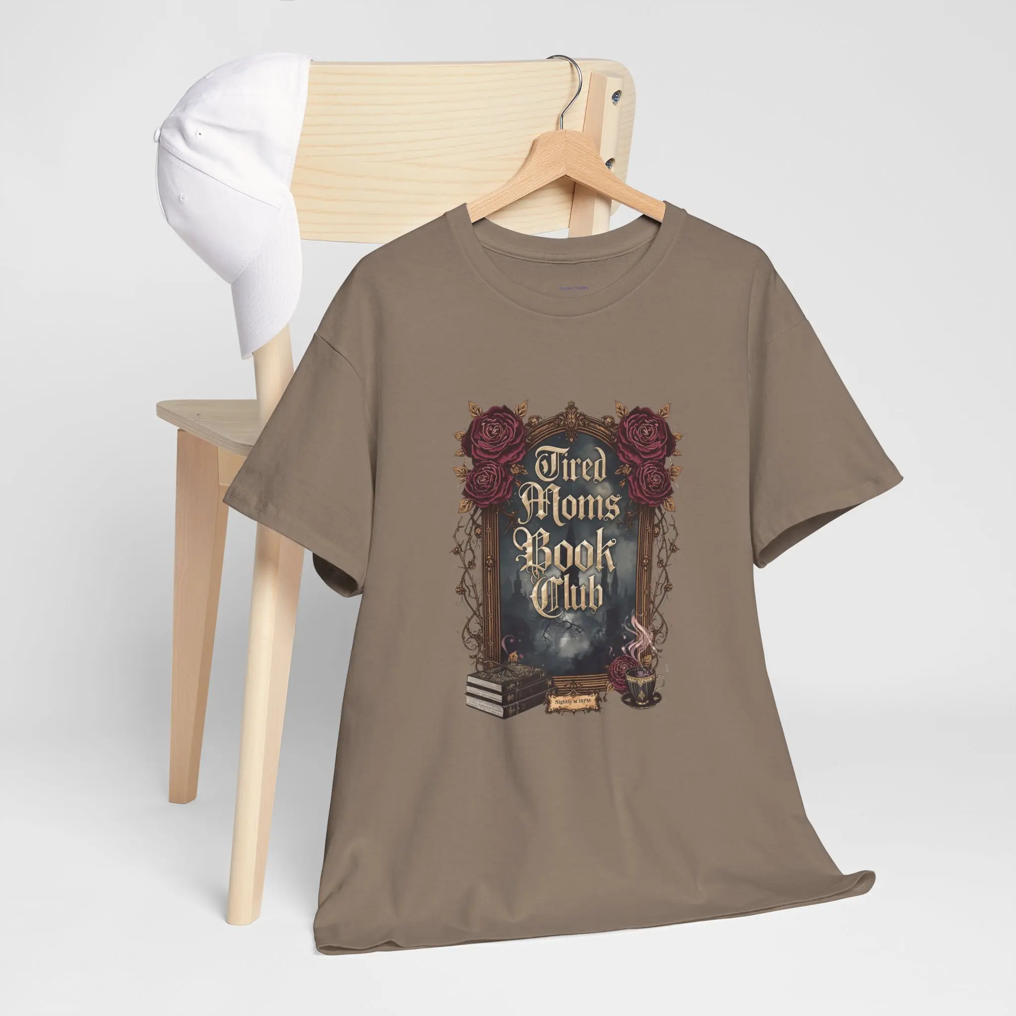 Tired Moms Book Club Shirt, Dark Fantasy Romance Aesthetic Tee for Booktok Moms, Spicy Reader Gift, Gothic Book Lover Shirt, Mothers day Gift, Fantasy Romance Reader Tee, Cozy Bookish Mom Outfit, Smut...