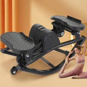 Rock Stepper Side to Side – Lateral Stepper & Glute Trainer with Resistance Bands, Low Impact Side to Side Stepper for Home Exercise, Quiet Step Rocker Machine No Assembly 250LBS