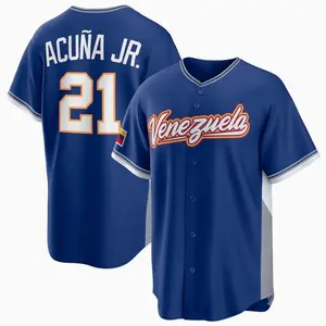 Venezuela Ronald Acuña Jr. 2026 World Baseball Classic Jersey, Stitched Shirt 8AC
