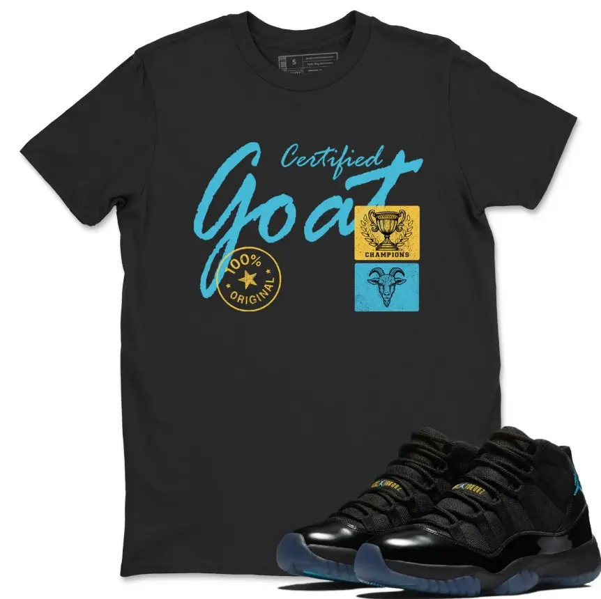 Gamma Blue Black 11 Outfit Shirt, Gamma 11 Match Tee, Sneakerhead Streetwear Graphic T-Shirt, Casual Cotton Top for Adult Youth