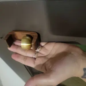 Suction Door Type Solid Wood Wind Chime, 1 Count Magnetic Hangable Entry Door Bell, Vintage Door Bell Hanging Ornament, Home Decor Supplies, Wall Decor, Modern