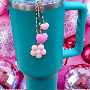Pink Lovers Floral Tumbler Charm Perfect Gift