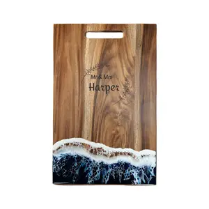 Custom Wooden cutting Boards, Engraved Rectangular Charcuterie and Chopping Boards, Epoxy Resin Cheese platter, House waring Gift , Kitchen Knives