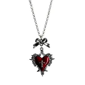 Elegant Gothic Choker with Love Heart and Crosses for Daily Casual Wear