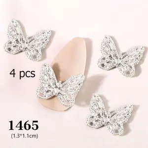 4 pcs 3D Butterfly Charm for Nails Art Design (code 1465)
