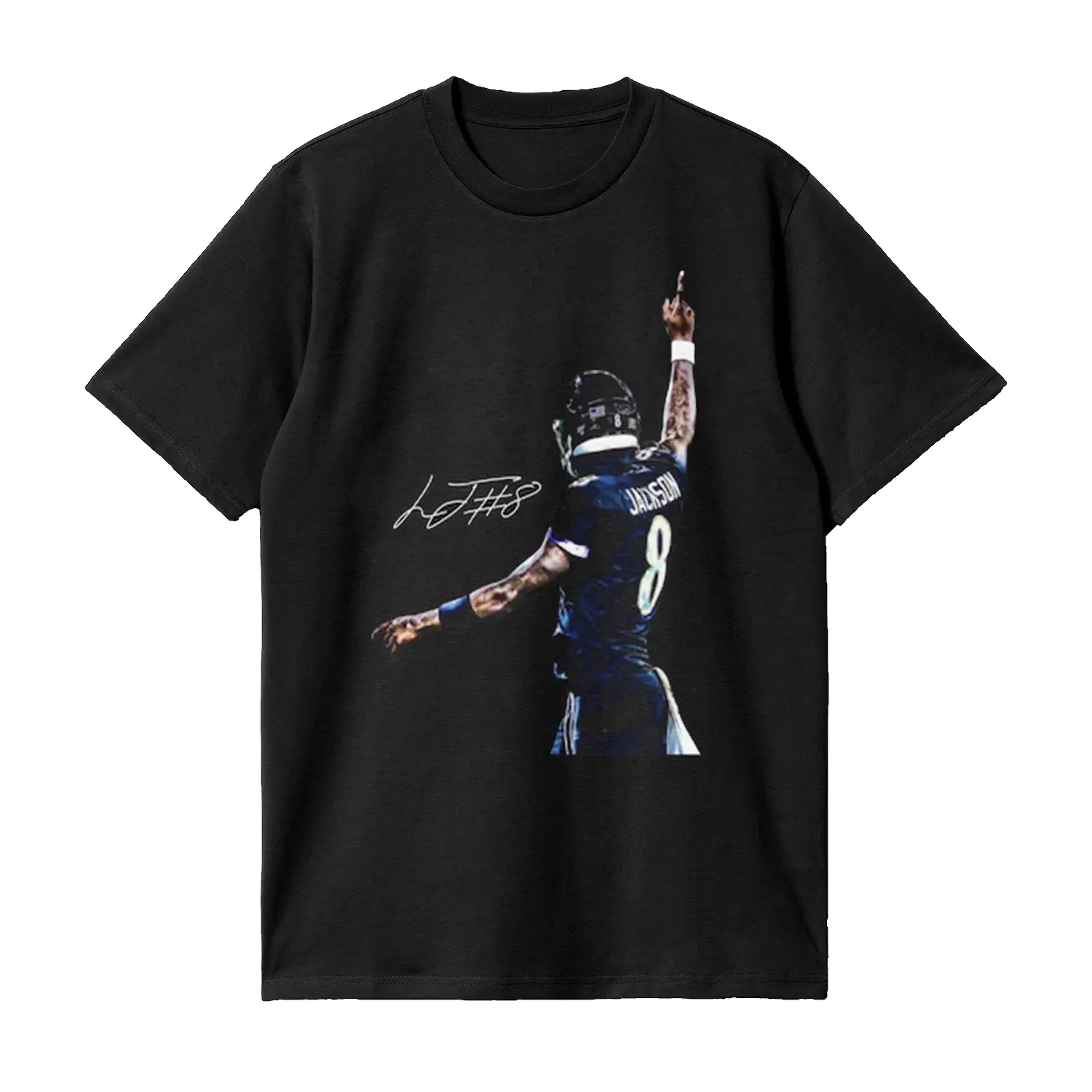 Lamar Jackson T Shirt Autograph Edition Graphic Tee Must Have Shirt for Football Lovers HGP07805