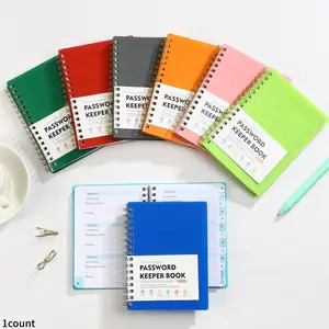 Password Book with Alphabet Label Index, 1 Set Portable Password Keeper Notebook, Office Stationery & Supplies for Home & Office