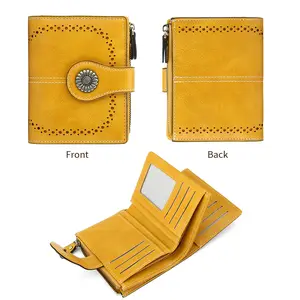 Women's Elegant Minimalism Short Wallet 2026 New Fashion high quality Leather Coin Purse Multi-Function Card Holder Anti-Theft RFID Perfect Daily Use Souvenir Back to School Student Wallet Holiday Gift