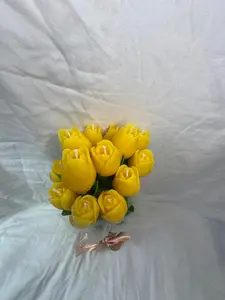 Bouquetet De Tulipanes Eternos-Velas Artesanal De Soya