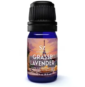 Sz Essentials | Grasse Lavender Essential Oil -  France - 100% Pure & Natural - Therapeutic Grade 0.22 Fl (6.5ml) - Aromatherapy - Wellness  Perfumery
