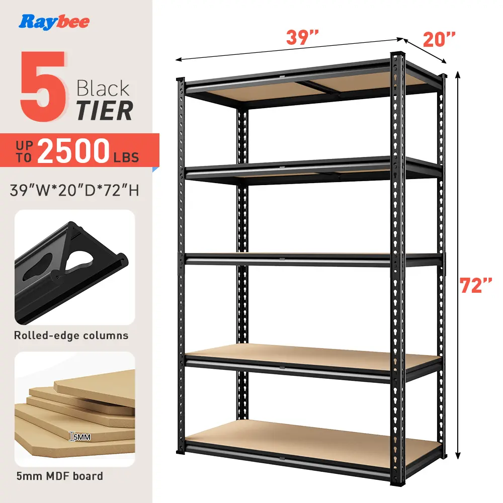 RL-MDF5 40W*20D*72H 5-tier