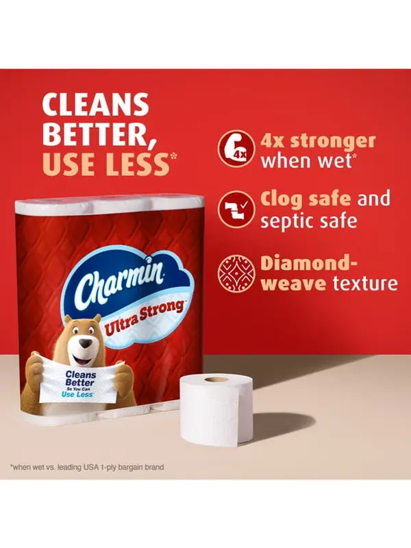 Ultra Strong 2-Ply Toilet Paper, 12 Mega XL Rolls, 330 Sheets Per Roll, Soft Textured Bath Tissue, Bulk Pack