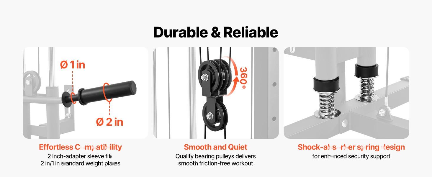 Lat Pulldown Machine, 3-In-1 Row Cable System for Home Gym, 18-Level Height Adjustment, Wall-Mount Design, 500 Lbs Capacity Lat Tower for Full-Body Workouts, Single-Arm Training, Compact, Durable Steel Frame for Home Gyms