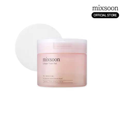 [mixsoon Official] Collagen Toner Pad, 5.74 fl.oz/170ml/110 Sheets - Vitality & Nutrition Toner Pads, Korean Skincare, Self Care Products for Glass Skin