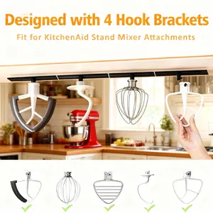 4 Pack Stand Mixer Attachment Holder Organizer Compatible with KitchenAid Mixer Accessories, for Storage and Organization of Your Kitchen Aid Attachments