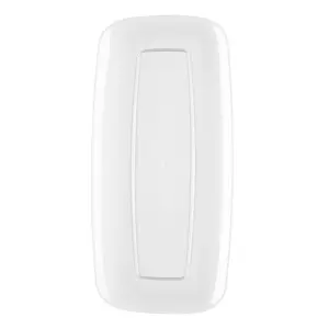 Solid Clear Flat Raised Edge Rectangular Disposable Plastic Plates (10.6" x 5")