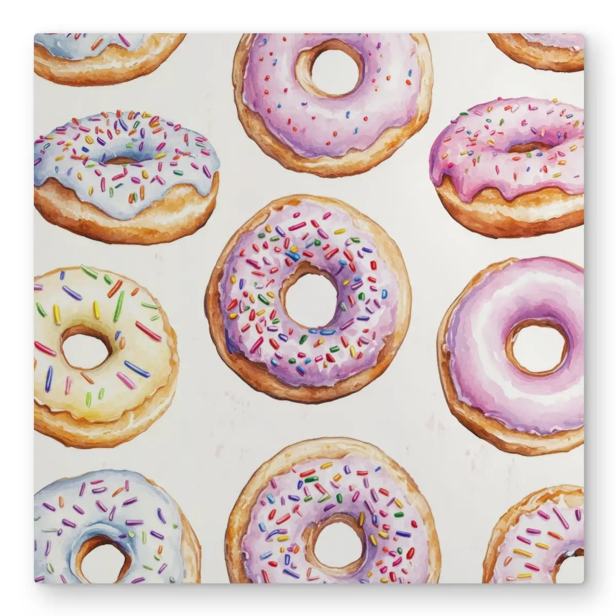 MWW C1MP3232X1HSYF 32x32 in. Durable Lightweight Aluminium Sugar Delights Wall Artwork - Easy-to-Clean White Metal Print, Home Decor for Room Hanging, Gift Option