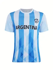 Men's Sport Football Jersey Uniform Soccer & Casual Sweatshirt, Polyester, Striped, Round Neck, Spring/summer/autumn, Training, Daily Wear, Competition