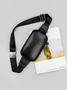Genuine Leather Men's, Mini Phone Crossbody Bag, Casual Waist Bag, Zipper Belt Bag, All-Seasons Sports Multi-Functional Small Bag for Men & Women